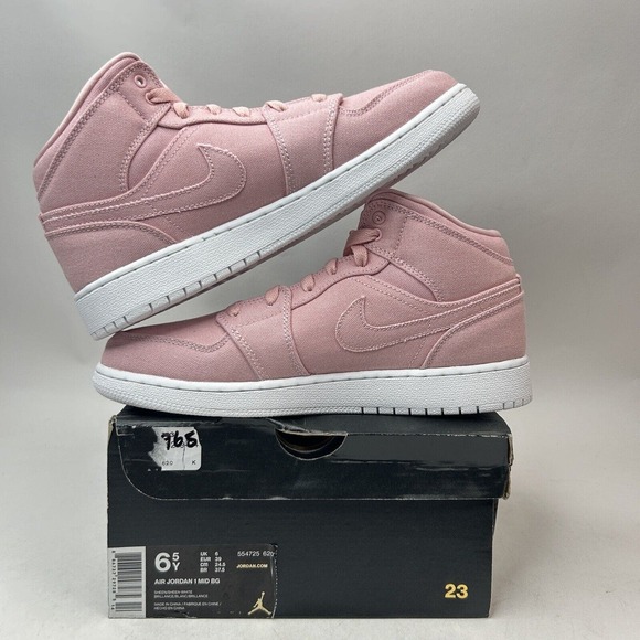 Nike Shoes Air Jordan 1 Retro Mid BG Sheen “Pink Denim” 2024 - Picture 3 of 5